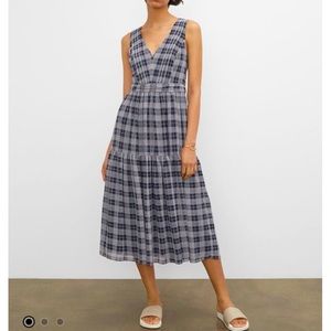 Club Monaco Cross Back Plaid Midi Dress - Size 8 - NWT ($289)!